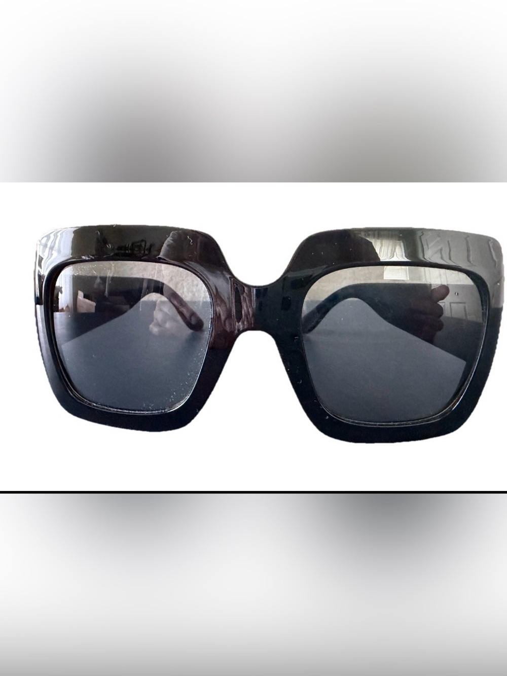 Black Oversized Square Women's Sunglasses